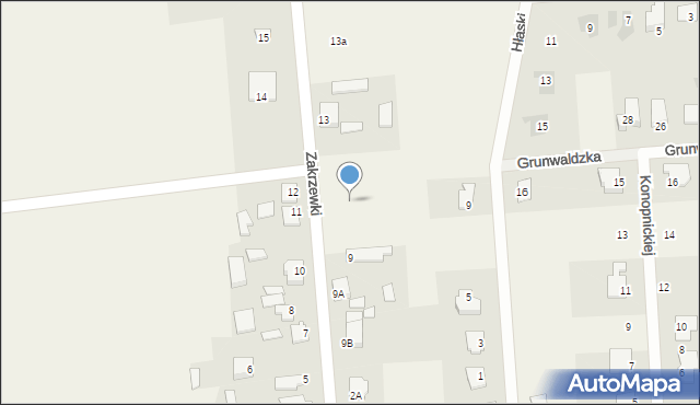 Dobroń, Zakrzewki, 11a, mapa Dobroń