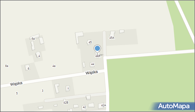 Dobroń, Zakrzewki, 44A, mapa Dobroń