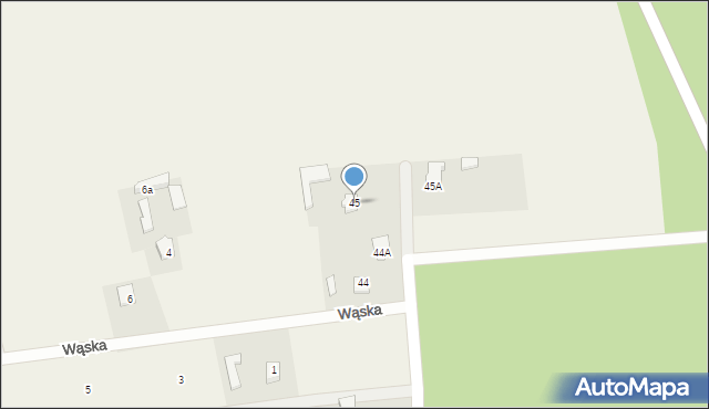 Dobroń, Zakrzewki, 45, mapa Dobroń