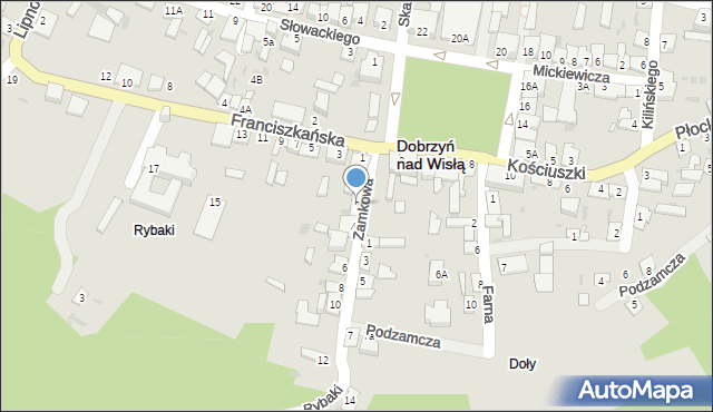 Dobrzyń nad Wisłą, Zamkowa, 2, mapa Dobrzyń nad Wisłą