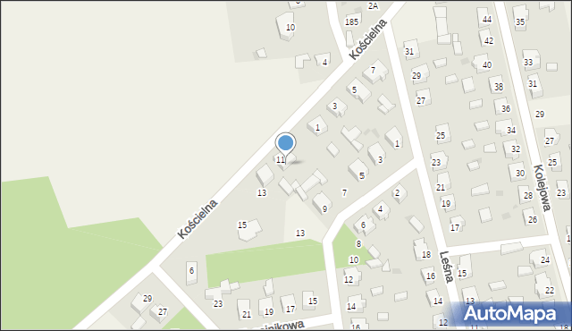 Domaniewice, Zagajnikowa, 11, mapa Domaniewice