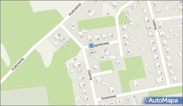 Domaniewice, Zagajnikowa, 26, mapa Domaniewice