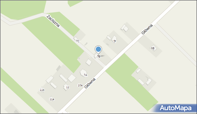 Domaniów, Zaciszna, 1, mapa Domaniów