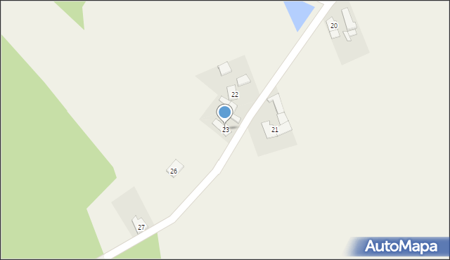 Domaradz, Żabiniec, 23, mapa Domaradz