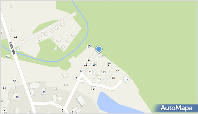 Dominikowo, Zakamarek, 17, mapa Dominikowo