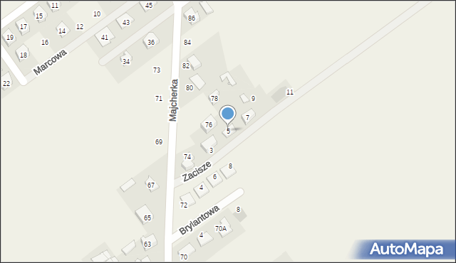 Dopiewo, Zacisze, 5, mapa Dopiewo