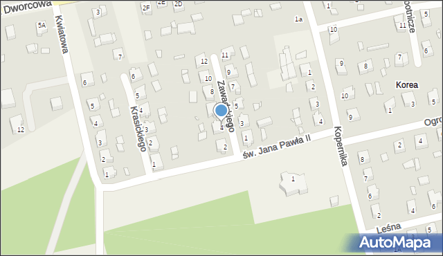 Drawski Młyn, Zawadzkiego-Zośki Tadeusza, 4, mapa Drawski Młyn