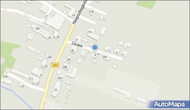 Drezdenko, Zaułek, 4, mapa Drezdenko