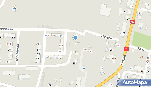 Drobin, Zacisze, 4, mapa Drobin