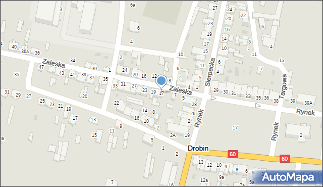 Drobin, Zaleska, 17, mapa Drobin