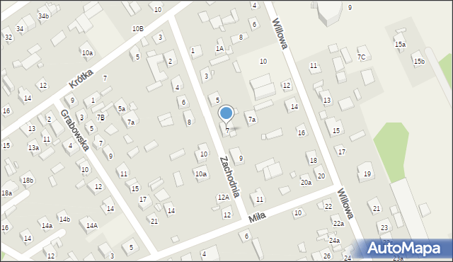 Duczki, Zachodnia, 7, mapa Duczki