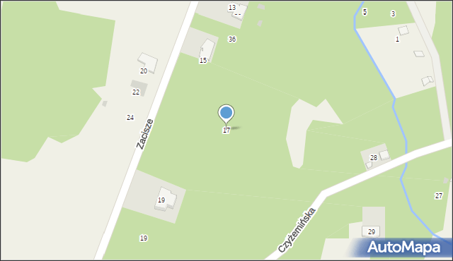 Dylew, Zacisze, 17, mapa Dylew