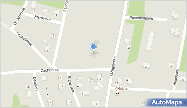 Działoszyn, Zachodnia, 2, mapa Działoszyn