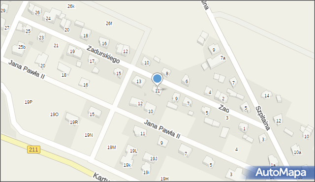 Dzierżążno, Zadurskiego Leona, 11, mapa Dzierżążno