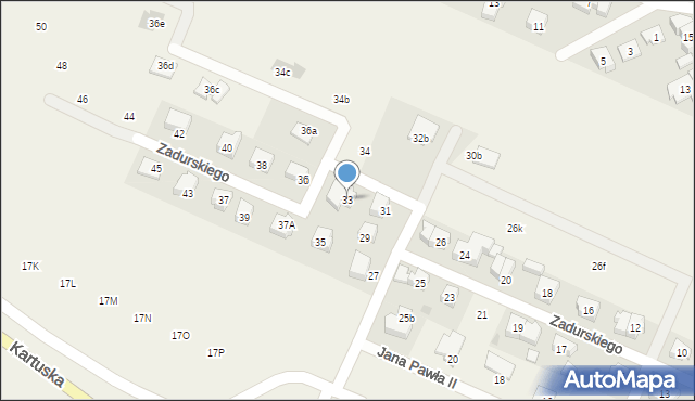 Dzierżążno, Zadurskiego Leona, 33, mapa Dzierżążno