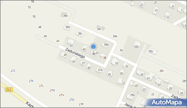 Dzierżążno, Zadurskiego Leona, 38, mapa Dzierżążno