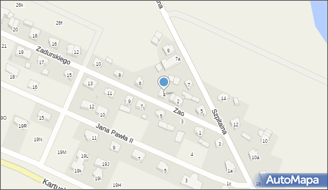 Dzierżążno, Zadurskiego Leona, 4, mapa Dzierżążno