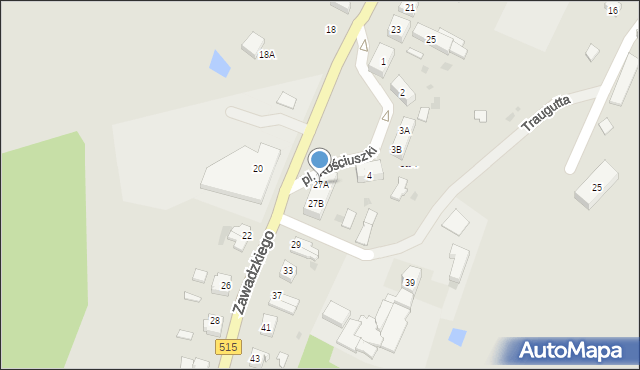 Dzierzgoń, Zawadzkiego-Zośki Tadeusza, 27A, mapa Dzierzgoń