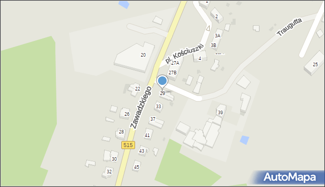 Dzierzgoń, Zawadzkiego-Zośki Tadeusza, 29, mapa Dzierzgoń
