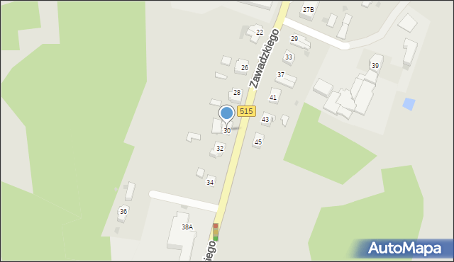 Dzierzgoń, Zawadzkiego-Zośki Tadeusza, 30, mapa Dzierzgoń