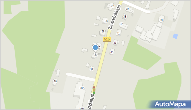 Dzierzgoń, Zawadzkiego-Zośki Tadeusza, 32, mapa Dzierzgoń