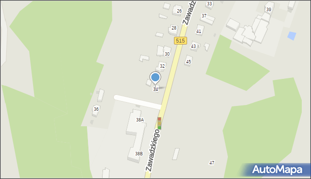 Dzierzgoń, Zawadzkiego-Zośki Tadeusza, 34, mapa Dzierzgoń