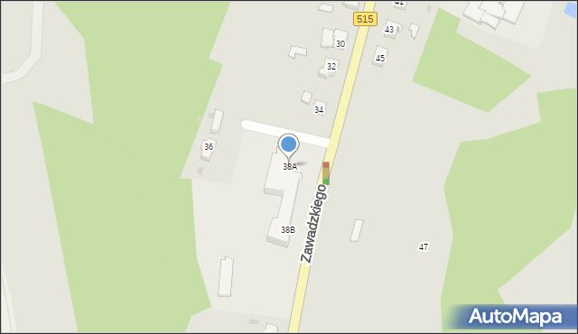 Dzierzgoń, Zawadzkiego-Zośki Tadeusza, 38A, mapa Dzierzgoń