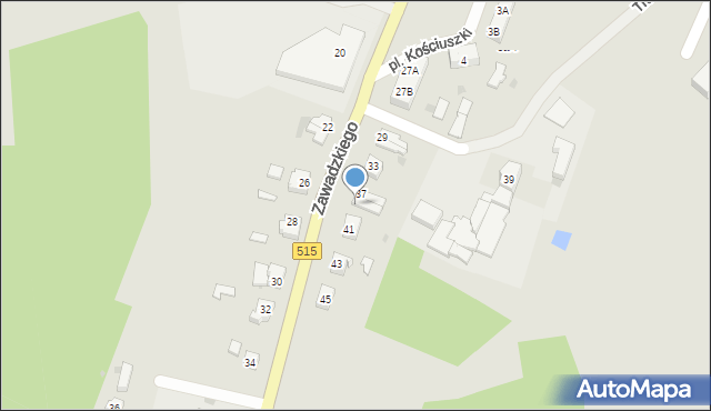 Dzierzgoń, Zawadzkiego-Zośki Tadeusza, 39, mapa Dzierzgoń