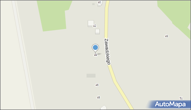 Dzierzgoń, Zawadzkiego-Zośki Tadeusza, 44, mapa Dzierzgoń