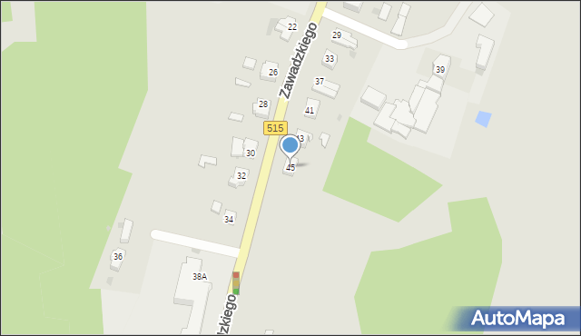 Dzierzgoń, Zawadzkiego-Zośki Tadeusza, 45, mapa Dzierzgoń