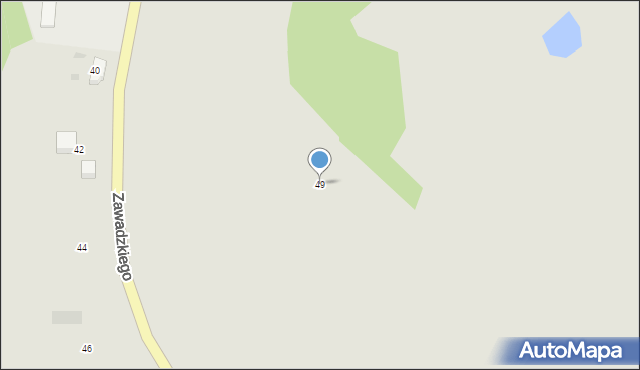 Dzierzgoń, Zawadzkiego-Zośki Tadeusza, 49, mapa Dzierzgoń