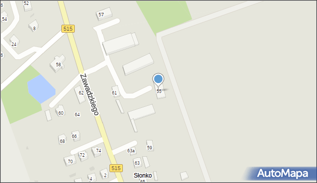 Dzierzgoń, Zawadzkiego-Zośki Tadeusza, 55, mapa Dzierzgoń