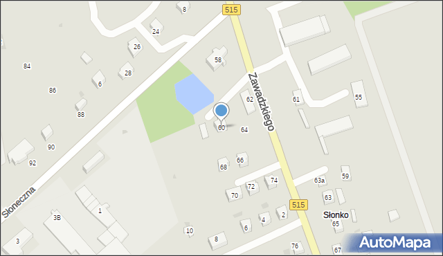 Dzierzgoń, Zawadzkiego-Zośki Tadeusza, 60, mapa Dzierzgoń