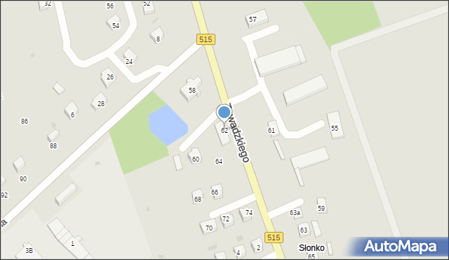 Dzierzgoń, Zawadzkiego-Zośki Tadeusza, 62, mapa Dzierzgoń