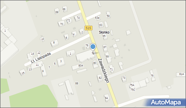 Dzierzgoń, Zawadzkiego-Zośki Tadeusza, 78, mapa Dzierzgoń