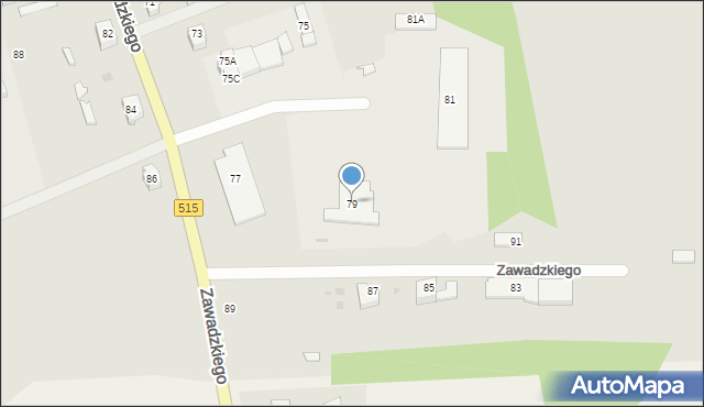 Dzierzgoń, Zawadzkiego-Zośki Tadeusza, 79, mapa Dzierzgoń