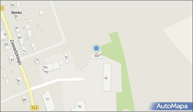 Dzierzgoń, Zawadzkiego-Zośki Tadeusza, 81A, mapa Dzierzgoń