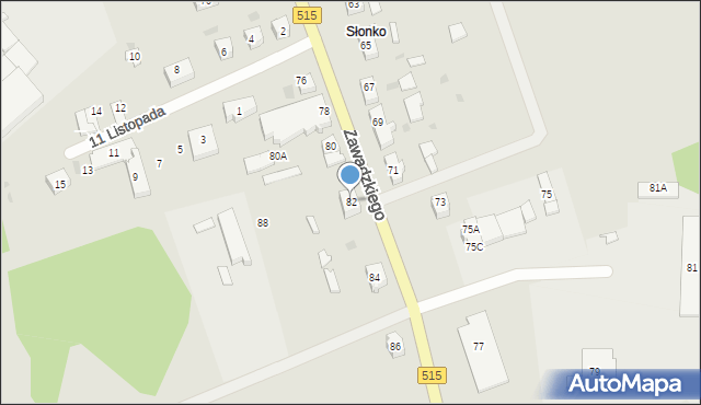 Dzierzgoń, Zawadzkiego-Zośki Tadeusza, 82, mapa Dzierzgoń