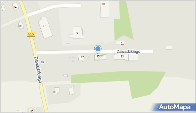 Dzierzgoń, Zawadzkiego-Zośki Tadeusza, 85, mapa Dzierzgoń