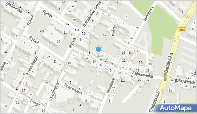 Dzierżoniów, Ząbkowicka, 11, mapa Dzierżoniów