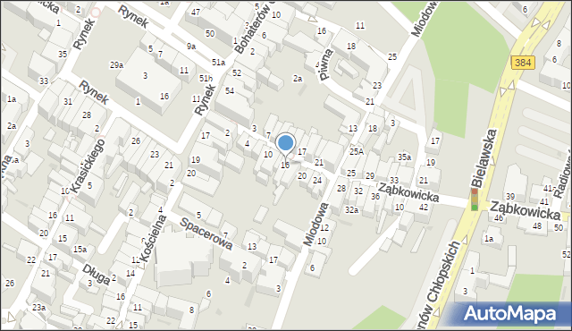 Dzierżoniów, Ząbkowicka, 16, mapa Dzierżoniów