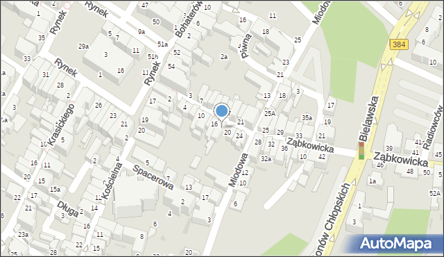 Dzierżoniów, Ząbkowicka, 18, mapa Dzierżoniów