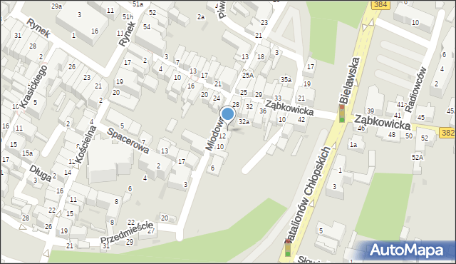 Dzierżoniów, Ząbkowicka, 28a, mapa Dzierżoniów