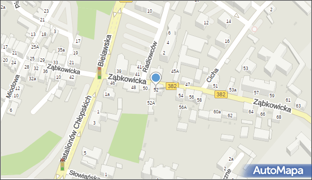 Dzierżoniów, Ząbkowicka, 52, mapa Dzierżoniów