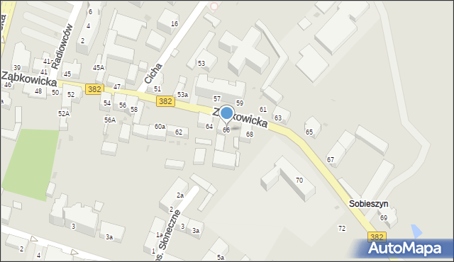 Dzierżoniów, Ząbkowicka, 66, mapa Dzierżoniów