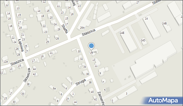 Dzierżoniów, Zamenhofa Ludwika, dr., 15, mapa Dzierżoniów