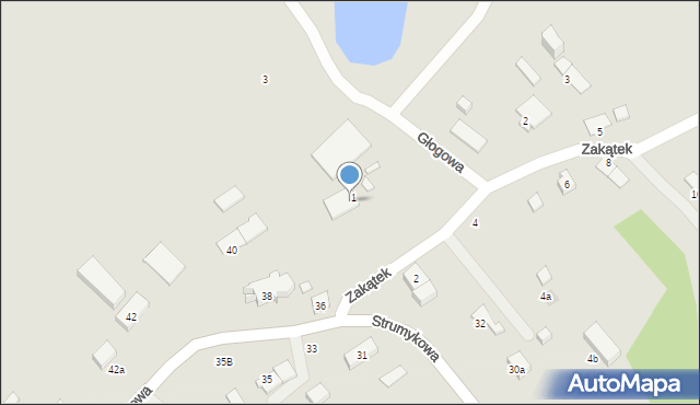 Elbląg, Zakątek, 1, mapa Elbląga