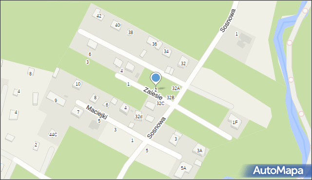 Emów, Zalesie, 2, mapa Emów