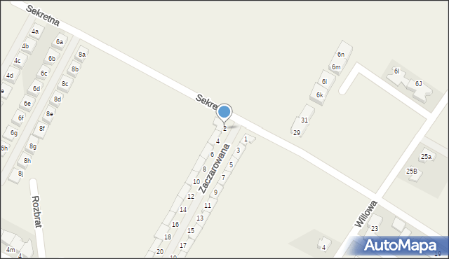 Falenty Nowe, Zaczarowana, 2, mapa Falenty Nowe