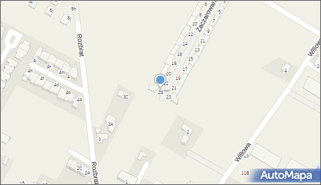 Falenty Nowe, Zaczarowana, 24, mapa Falenty Nowe